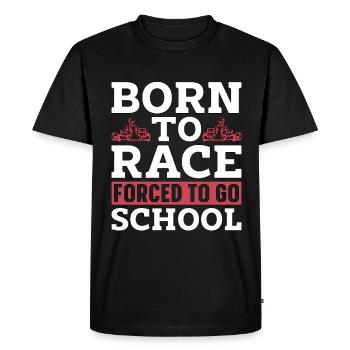 Kart Racing Born To Race forcé de faire du sport automobile - T-shirt Premium bio Homme - noir - Devant - Nico (187cm)