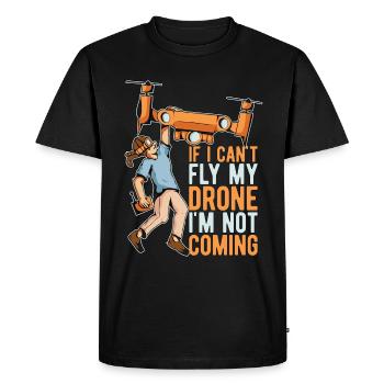 Drone Racing If I Can't Fly My Drone Quadcopter - Men's Premium Organic T-Shirt - black - Front - Nico (187cm)