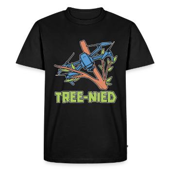 Drone Racing Tree-Nied Racing Machine Drone Racer - Men's Premium Organic T-Shirt - black - Front - Nico (187cm)