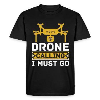 Drone Racing Drone Calling I Must Go Quadcopter - Men's Premium Organic T-Shirt - black - Front - Nico (187cm)