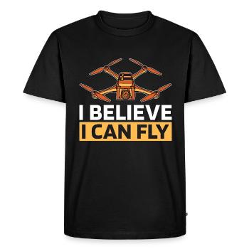 Drone Racing I Believe I Can Fly Racing Machine - Men's Premium Organic T-Shirt - black - Front - Nico (187cm)