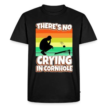 Il n’y a pas de pleurs dans le trou de maïs - T-shirt Premium bio Homme - noir - Devant - Nico (187cm)