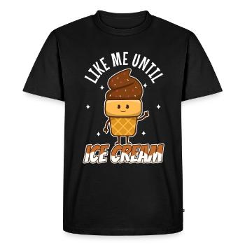 Léchez-moi jusqu’à la crème glacée - T-shirt Premium bio Homme - noir - Devant - Nico (187cm)