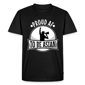 Proud af to be asian - Men's Premium Organic T-Shirt - black - Front - Nico (187cm)