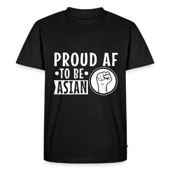 Proud af to be asian - Men's Premium Organic T-Shirt - black - Front - Nico (187cm)