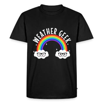 Météo Geek - T-shirt Premium bio Homme - noir - Devant - Nico (187cm)