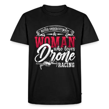 Drone Racing Never Underestimate Race Drone Racer - Men's Premium Organic T-Shirt - black - Front - Nico (187cm)