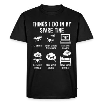 Drone Racing Things I Do In My Race Racing Machine - Men's Premium Organic T-Shirt - black - Front - Nico (187cm)