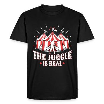 Le jonglage est réel - T-shirt Premium bio Homme - noir - Devant - Nico (187cm)