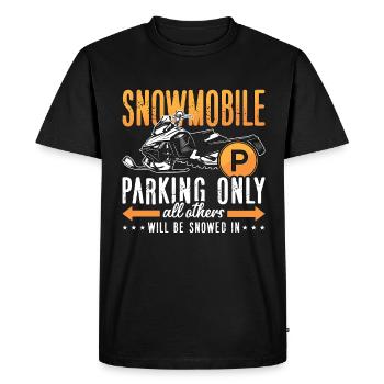 Snowmobile Parking Only Winter Sports Snowmobiles - Men's Premium Organic T-Shirt - black - Front - Nico (187cm)