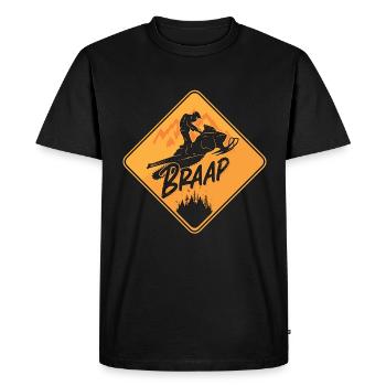 Snowmobile Racing Braap Winter Sports Snowmobiles - Men's Premium Organic T-Shirt - black - Front - Nico (187cm)