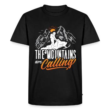 Snowmobile Racing The Mountains Are Motorsport - Men's Premium Organic T-Shirt - black - Front - Nico (187cm)