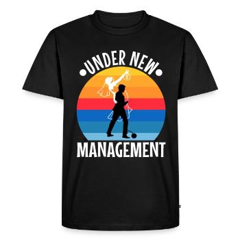 Sous la nouvelle direction - T-shirt Premium bio Homme - noir - Devant - Nico (187cm)