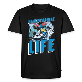 Snowmobile Life Motorsport Mountain Winter Sports - Men's Premium Organic T-Shirt - black - Front - Nico (187cm)