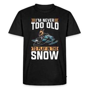Snowmobile Racing I'm Never Too Old To Snowmobile - Men's Premium Organic T-Shirt - black - Front - Nico (187cm)