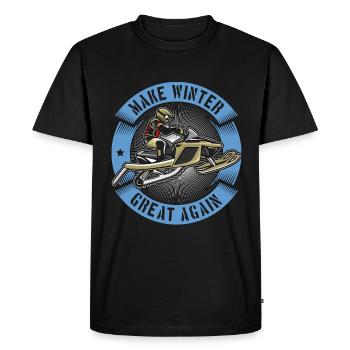 Snowmobile Racing Make Winter Great Again Mountain - Men's Premium Organic T-Shirt - black - Front - Nico (187cm)
