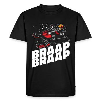 Snowmobile Racing Braap Braap Winter Sports Snow - Men's Premium Organic T-Shirt - black - Front - Nico (187cm)
