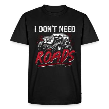 Course hors route Je n’ai pas besoin de routes Aime Roadtrip - T-shirt Premium bio Homme - noir - Devant - Nico (187cm)