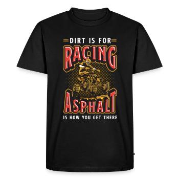 La terre battue de course hors route est pour la course hors route - T-shirt Premium bio Homme - noir - Devant - Nico (187cm)