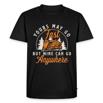 La course hors route Le vôtre peut aller vite Aime le motocross - T-shirt Premium bio Homme - noir - Devant - Nico (187cm)