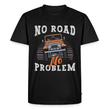 Course hors route Pas de route Pas de problème Course hors route - T-shirt Premium bio Homme - noir - Devant - Nico (187cm)