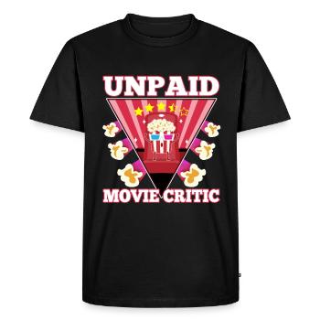 Critique de cinéma non rémunéré - T-shirt Premium bio Homme - noir - Devant - Nico (187cm)