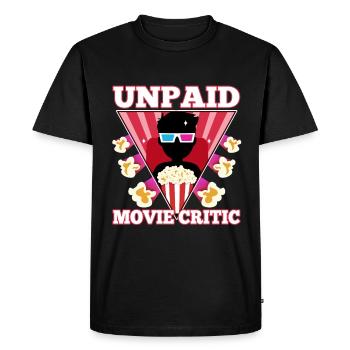Critique de cinéma non rémunéré - T-shirt Premium bio Homme - noir - Devant - Nico (187cm)
