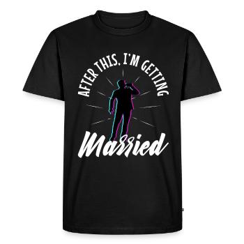 Après cela, je me marie - T-shirt Premium bio Homme - noir - Devant - Nico (187cm)