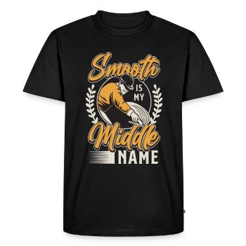 Finition de béton lisse est mon deuxième prénom ciment - T-shirt Premium bio Homme - noir - Devant - Nico (187cm)