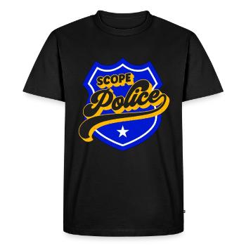 Project Management Scope Police Loves Team Manager - Men's Premium Organic T-Shirt - black - Front - Nico (187cm)
