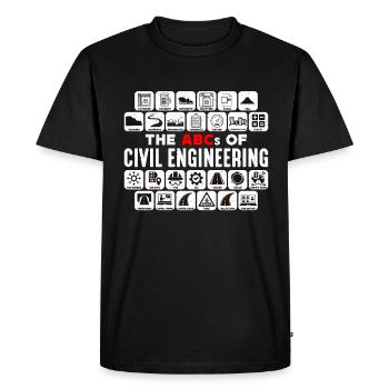 Civil Engineers The ABCs Of Building Contractor - Men's Premium Organic T-Shirt - black - Front - Nico (187cm)