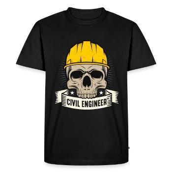 Civil Engineer Dr. Engineering Project Building - Men's Premium Organic T-Shirt - black - Front - Nico (187cm)