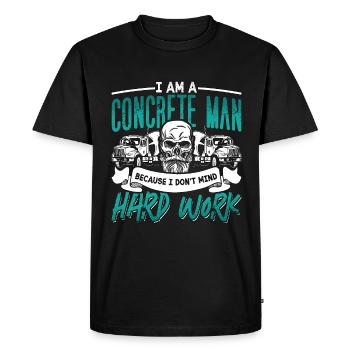 Finisher de béton Je suis un homme de béton Maçon de ciment - T-shirt Premium bio Homme - noir - Devant - Nico (187cm)