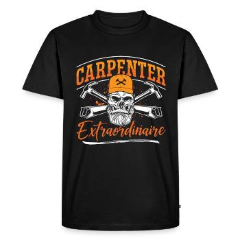 Charpentier Menuisier extraordinaire Charpenterie - T-shirt Premium bio Homme - noir - Devant - Nico (187cm)