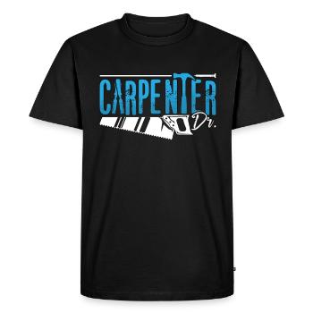 Atelier de menuiserie menuiserie menuiserie - T-shirt Premium bio Homme - noir - Devant - Nico (187cm)