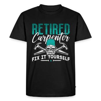 Charpentier Charpentier à la retraite Réparez-le Travail du bois - T-shirt Premium bio Homme - noir - Devant - Nico (187cm)