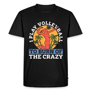 Beach Volleyball I Play Volleyball To Volleyballer - Men's Premium Organic T-Shirt - black - Front - Nico (187cm)