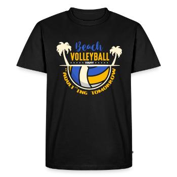 Le volleyball de plage aujourd’hui adulte Ing Volleyballer - T-shirt Premium bio Homme - noir - Devant - Nico (187cm)