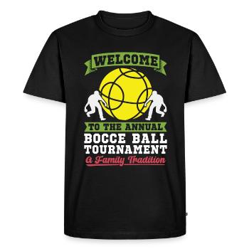 Bocce Ball Welcome To Annual Bocce Ball Sport - Men's Premium Organic T-Shirt - black - Front - Nico (187cm)