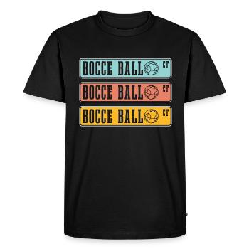 Pétanque Joueur de pétanque Joueur de pétanque Ensemble de boules - T-shirt Premium bio Homme - noir - Devant - Nico (187cm)