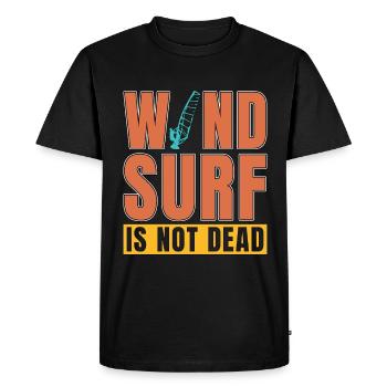 La planche à voile La planche à voile n’est pas morte Sports extrêmes - T-shirt Premium bio Homme - noir - Devant - Nico (187cm)
