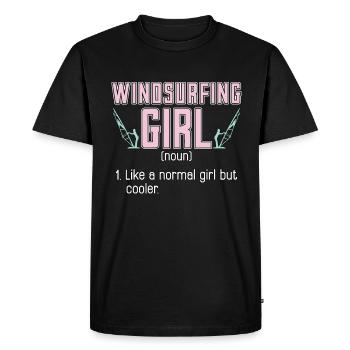 Nom de fille de planche à voile comme un sport extrême normal - T-shirt Premium bio Homme - noir - Devant - Nico (187cm)