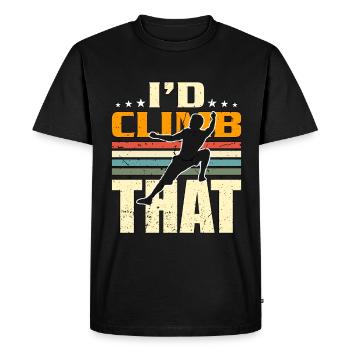 Indoor Climbing I'd Climb That Bouldering Climber - Men's Premium Organic T-Shirt - black - Front - Nico (187cm)