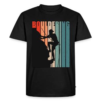 Indoor Climbing Bouldering Sport Climbing Climber - Men's Premium Organic T-Shirt - black - Front - Nico (187cm)