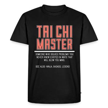 Maître de Tai Chi Quelqu’un qui résout les problèmes Taiji - T-shirt Premium bio Homme - noir - Devant - Nico (187cm)