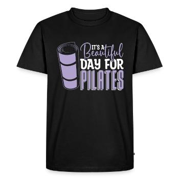 Pilates c’est une belle journée pour les réformateurs de Pilates - T-shirt Premium bio Homme - noir - Devant - Nico (187cm)