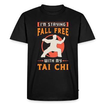 Tai Chi I'm Staying Fall Free With My Meditation - Men's Premium Organic T-Shirt - black - Front - Nico (187cm)