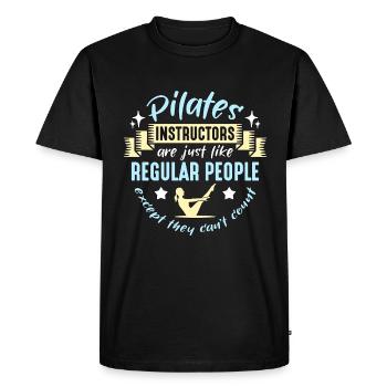 Les instructeurs de Pilates sont comme des réformateurs réguliers - T-shirt Premium bio Homme - noir - Devant - Nico (187cm)