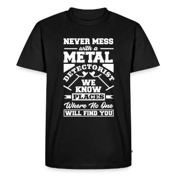 Détecteur de métaux à sondage amusant - T-shirt Premium bio Homme - noir - Devant - Nico (187cm)