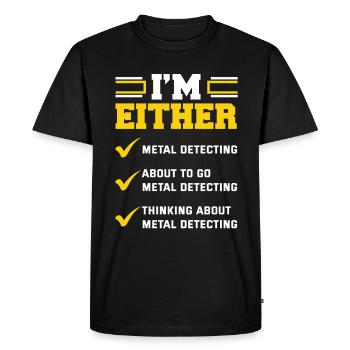 Détecteur de métaux à sondage amusant - T-shirt Premium bio Homme - noir - Devant - Nico (187cm)